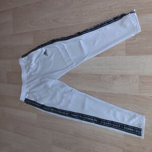 Adidas Women's Creme Joggers with Black Side Stripes Size Small